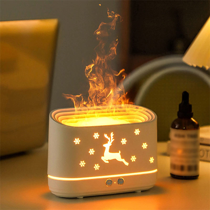 Elk Flame Humidifier Diffuser lamp Christmas - FRPURE