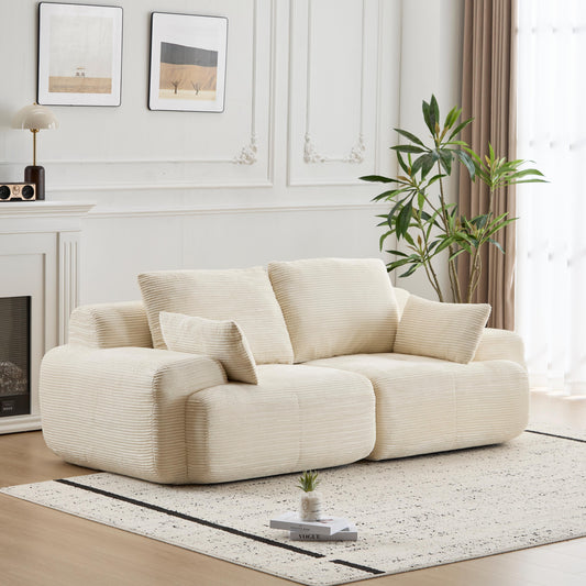Beige Cloud Modular Sectional Sofa No Assembly Required