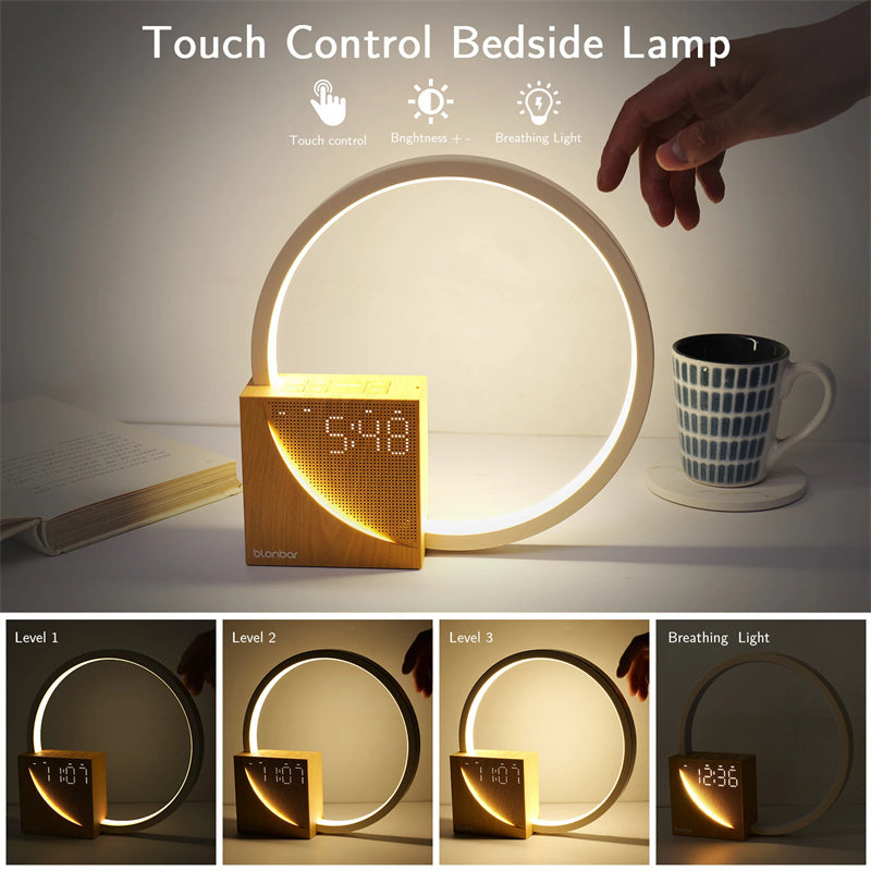 Touch Bedside Lamp with Alarm & Natural Sounds - FRPURE