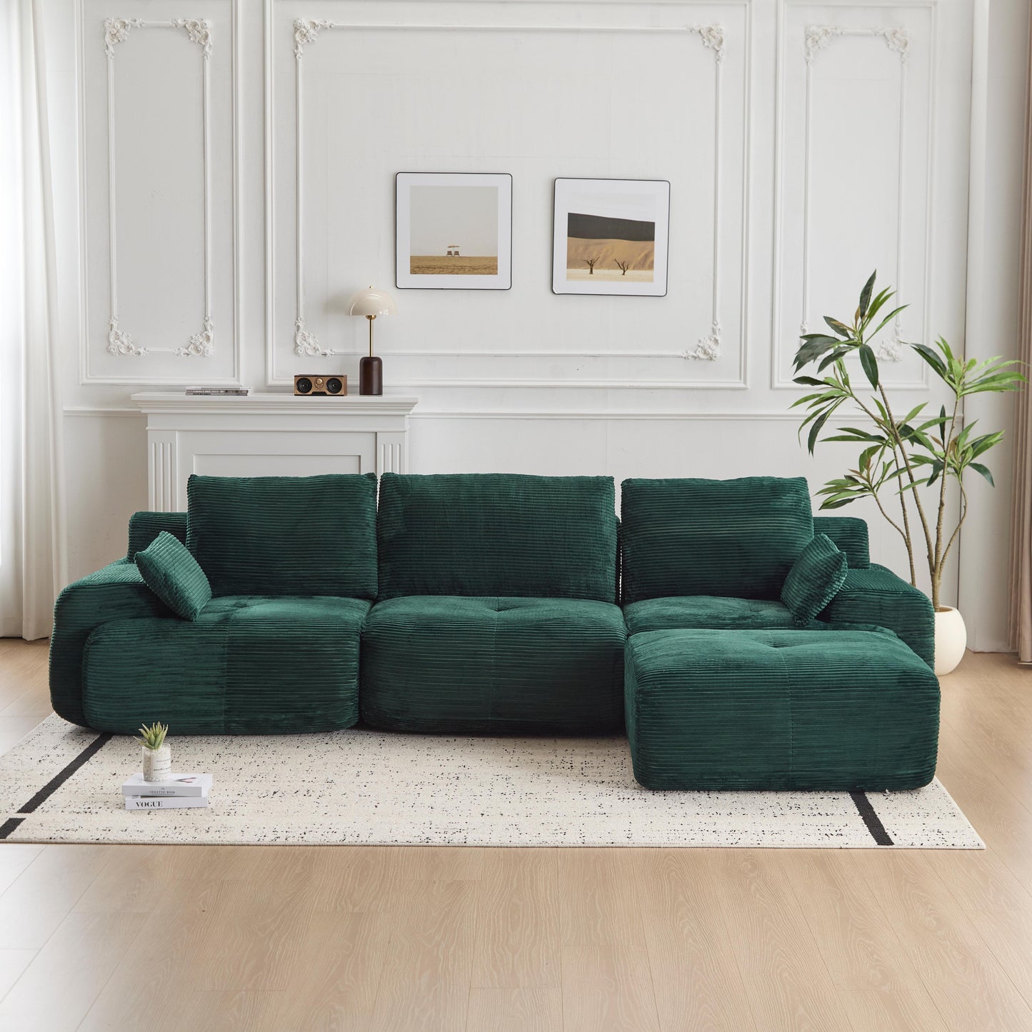Green Cloud Modular Sectional Sofa Loveseat,No Assembly Required
