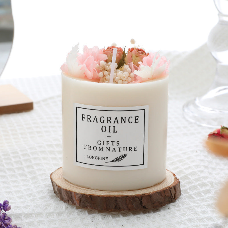 Dried Flower Romantic Candle – Handcrafted Home Decor - FRPURE