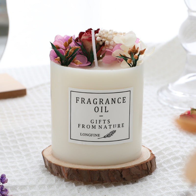 Dried Flower Romantic Candle – Handcrafted Home Decor - FRPURE