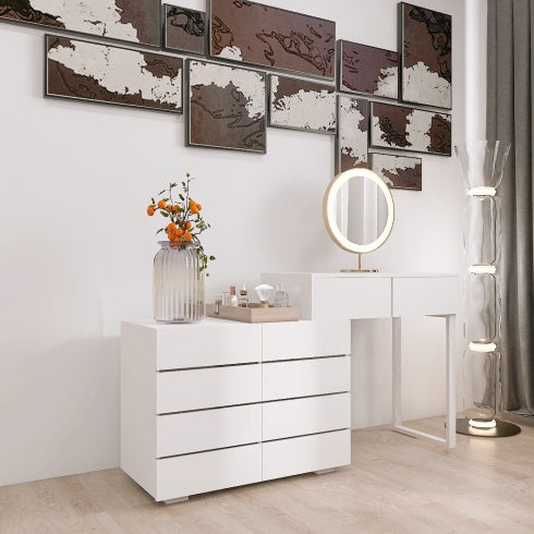 White 10-Drawer Desktop Vanity Organizer - FRPURE